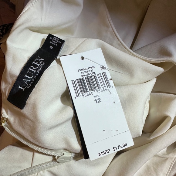 NWT Lauren Ralph Lauren Crepe Off the Shoulder Cocktail Dress - Picture 9 of 9